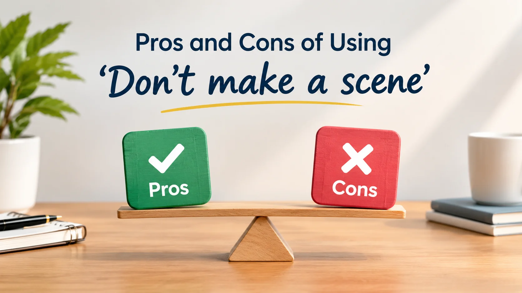 Pros and Cons of Using Don't make a scene