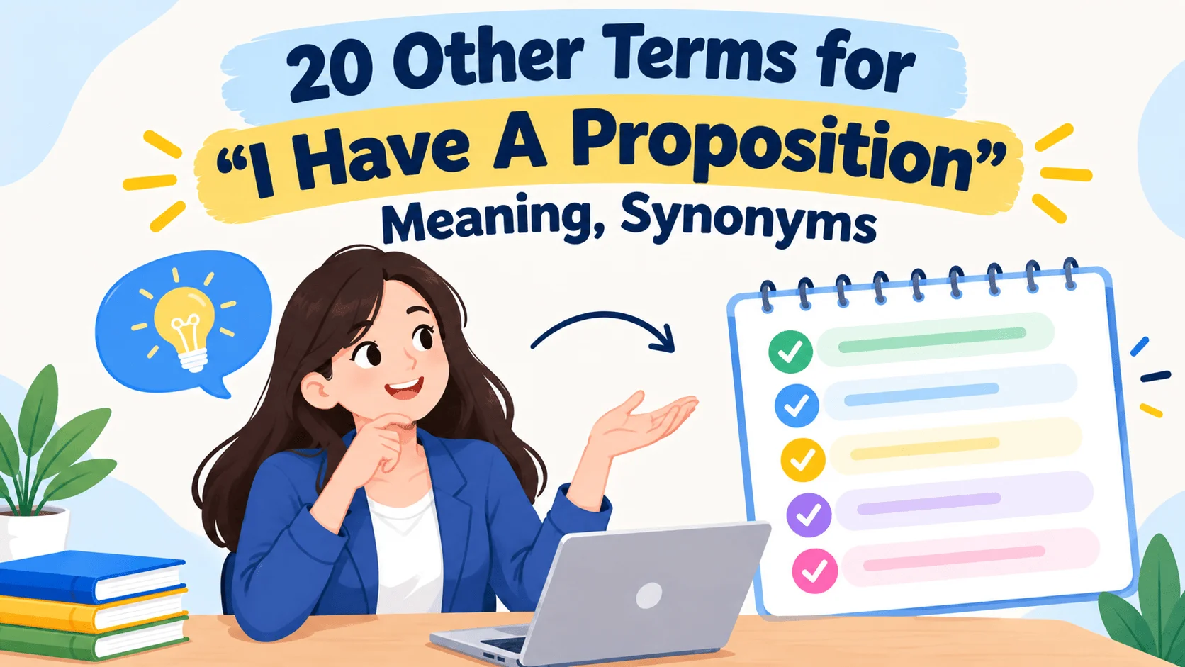 terms proposition meaning synonyms