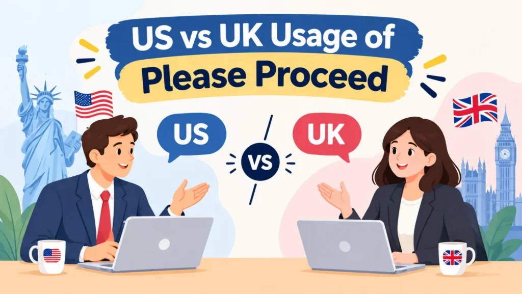 US vs UK usage please proceed