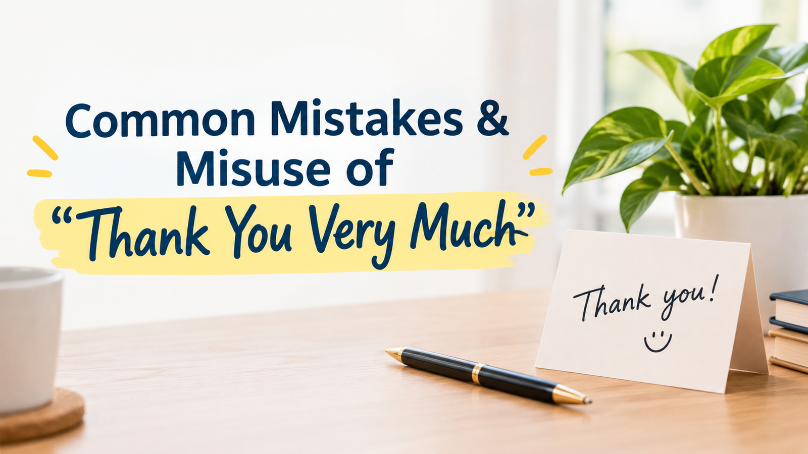 Common Mistakes Misuse of Thank You Very Much