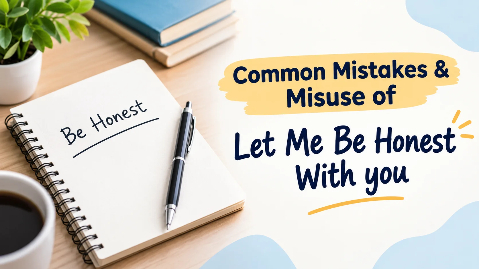 Common Mistakes & Misuse of Let Me Be Honest With you