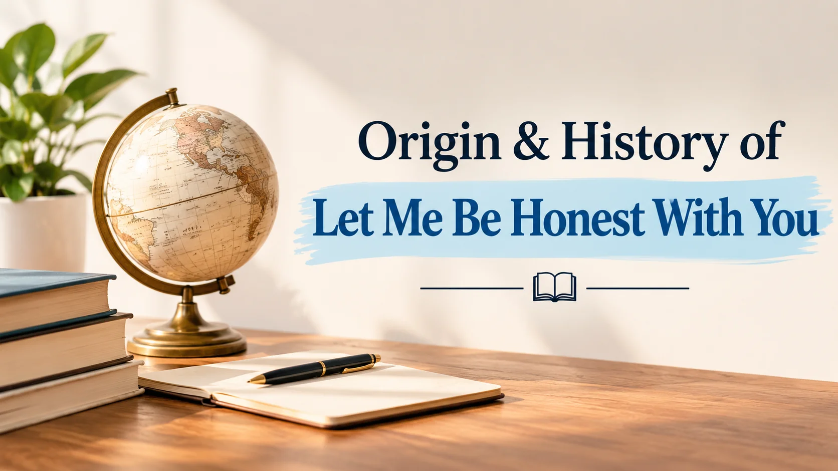 Origin History of Let Me Be Honest With You