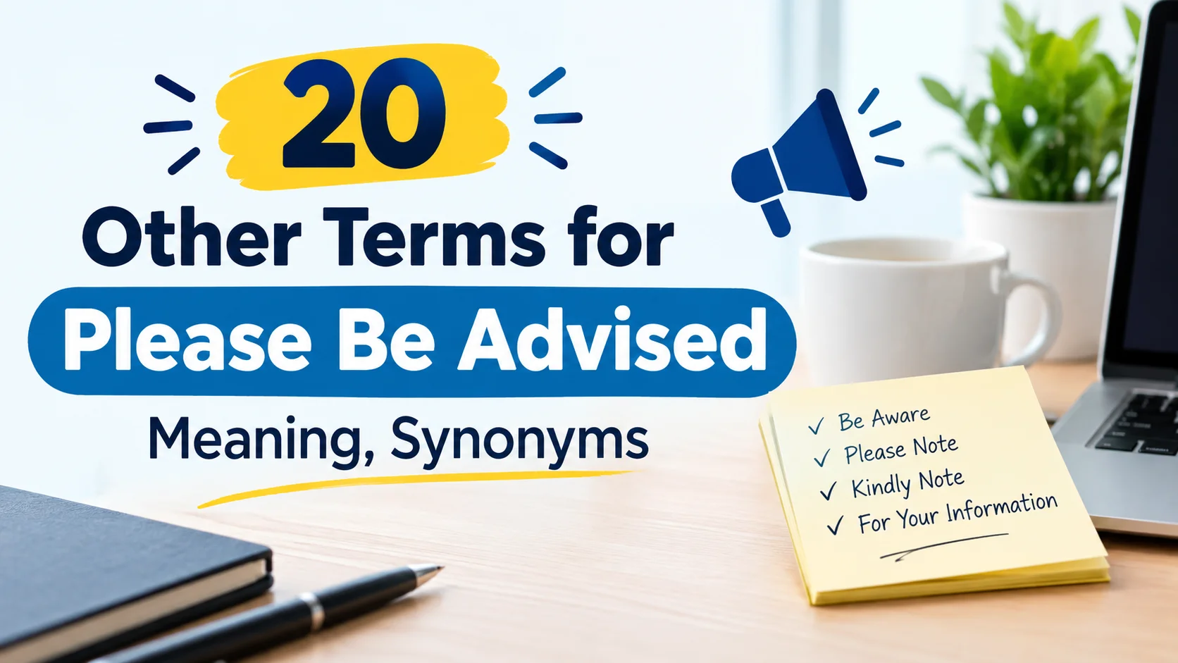 Other Terms for Please Be Advised Meaning, Synonyms
