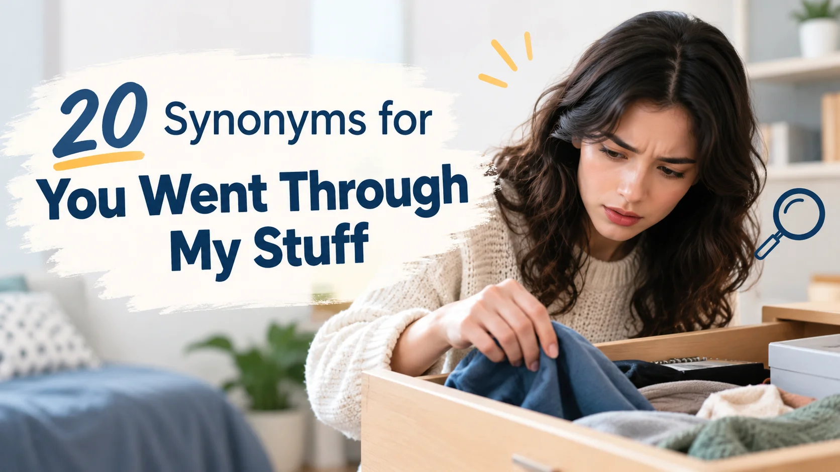 Synonyms for You Went Through My Stuff