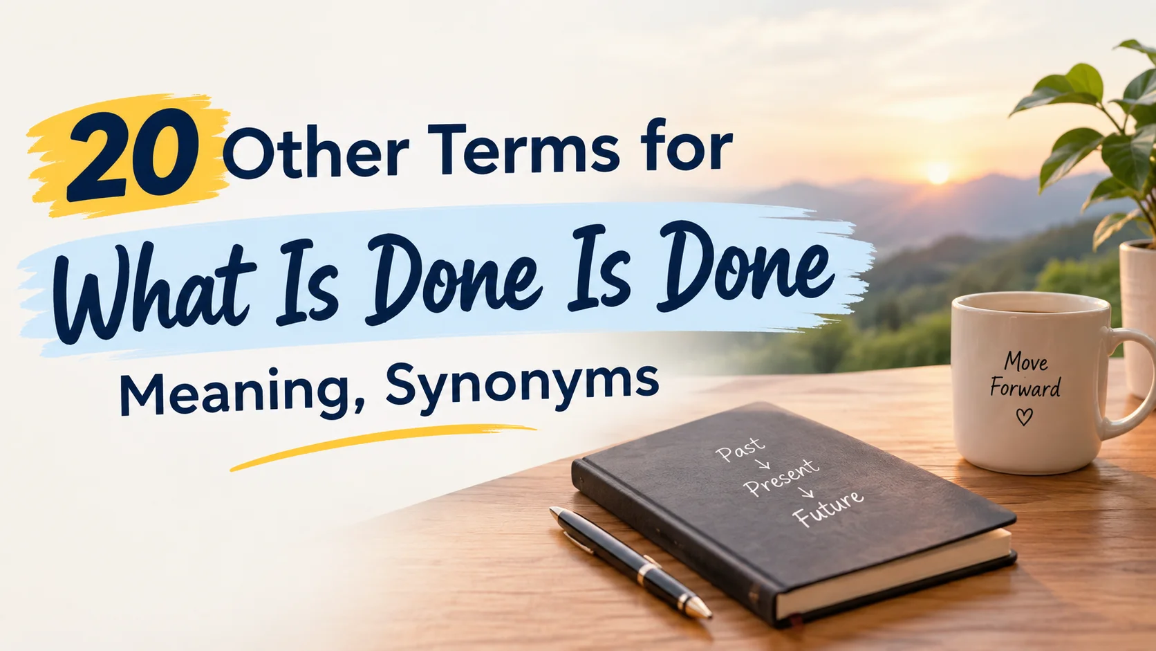 Other Terms for  What Is Done Is Done Meaning, Synonyms