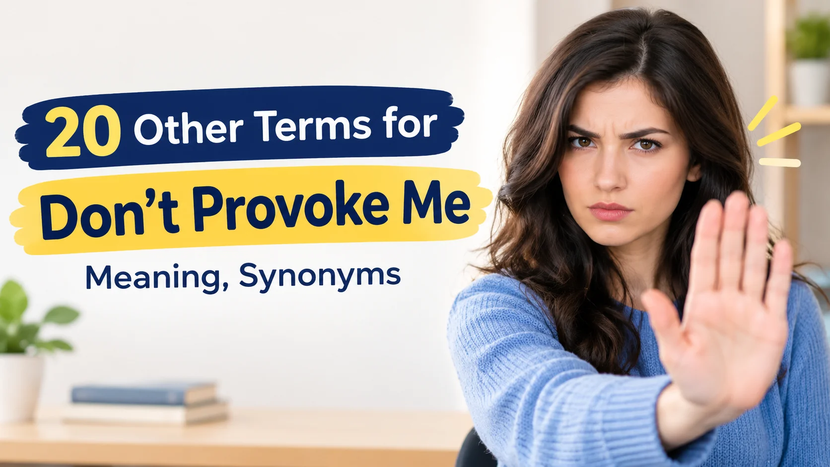 Other Terms for Don't Provoke Me Meaning, Synonyms