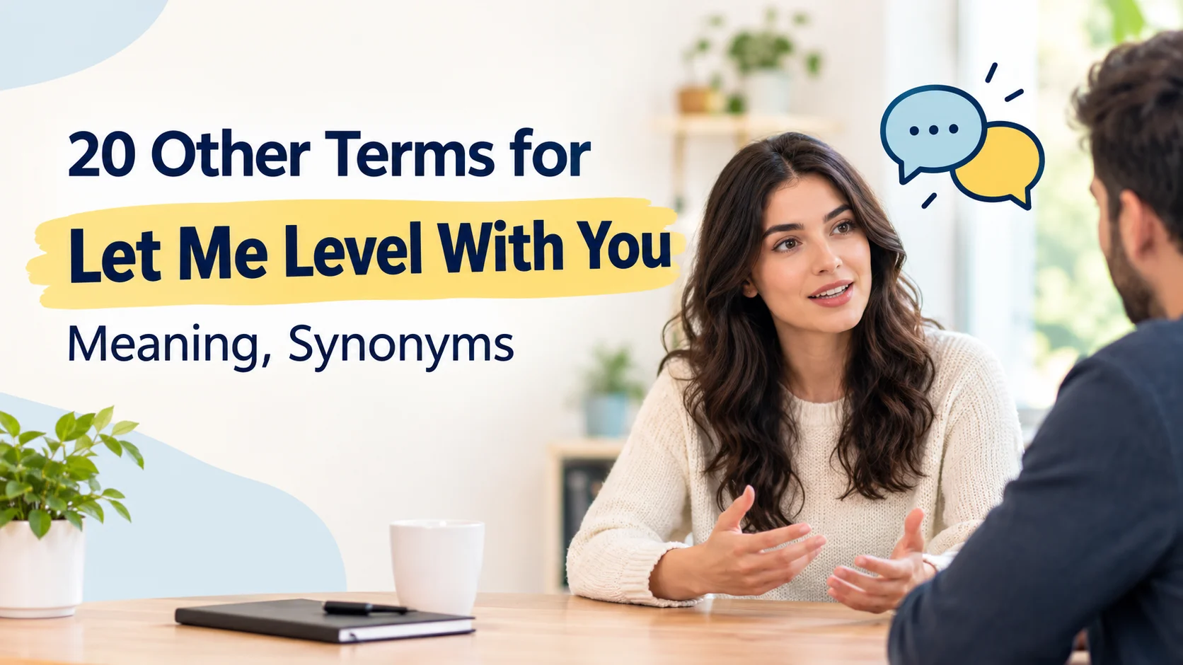 Other Terms for Let Me Level With You Meaning, Synonyms